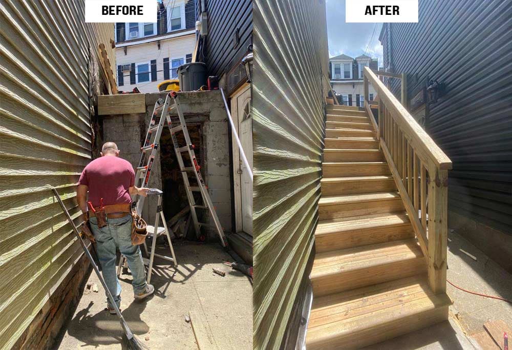 Staircase Renovation transformation project by Envision Carpentry