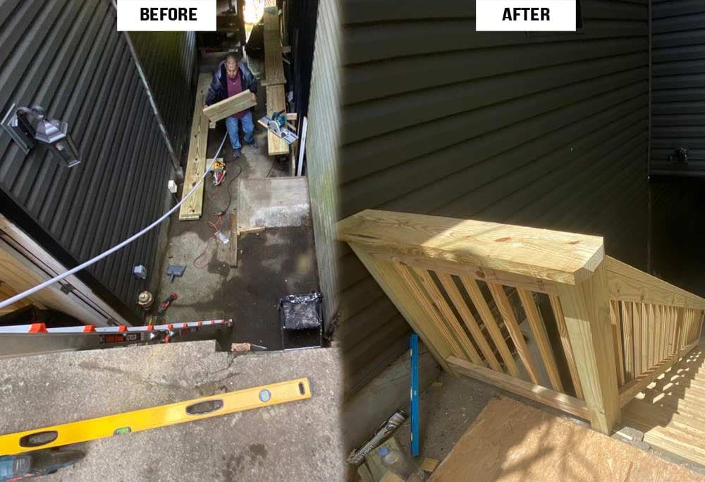 Custom Staircase transformation project by Envision Carpentry