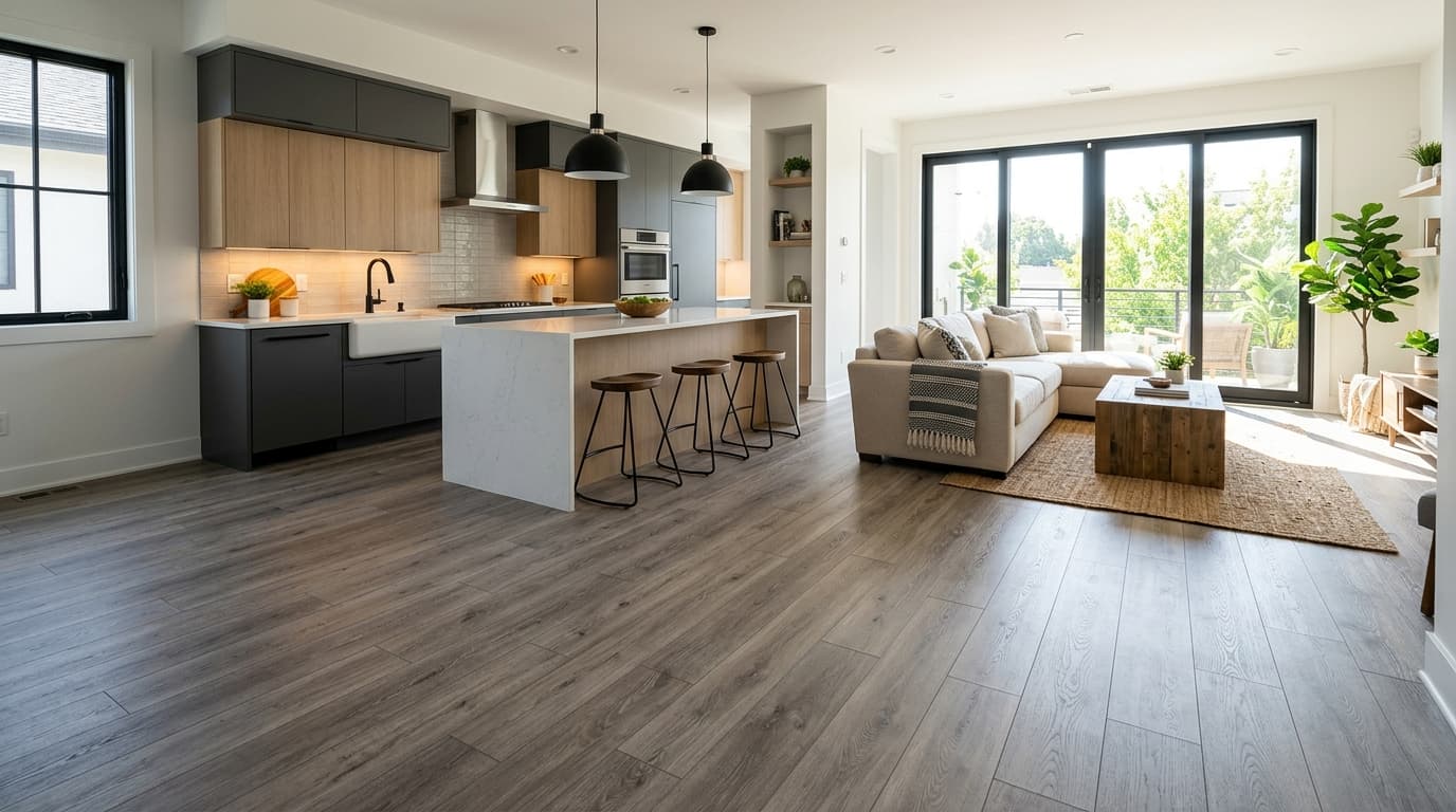Waterproof luxury vinyl plank LVP flooring installation