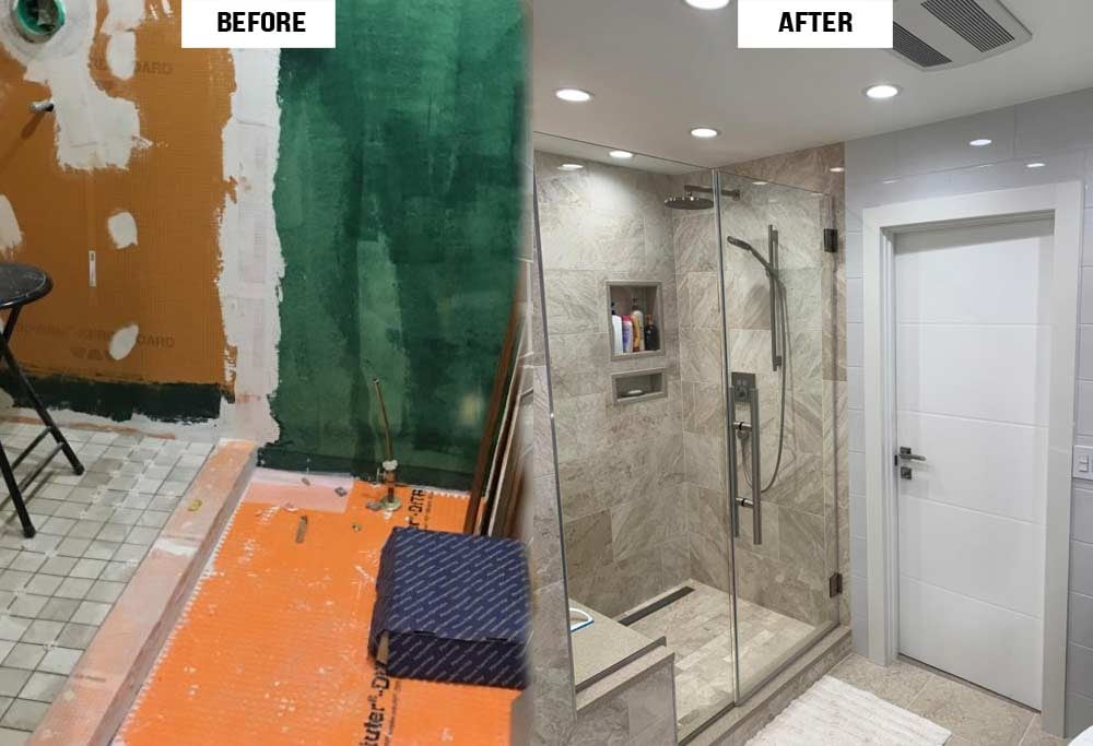 Luxury Bathroom transformation project by Envision Carpentry