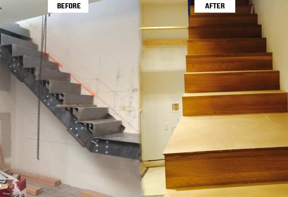 Staircase Transformation transformation project by Envision Carpentry